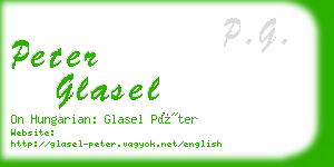 peter glasel business card